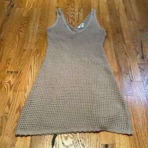 BB Dakota Steve Madden 100% cotton brown crochet dress size small